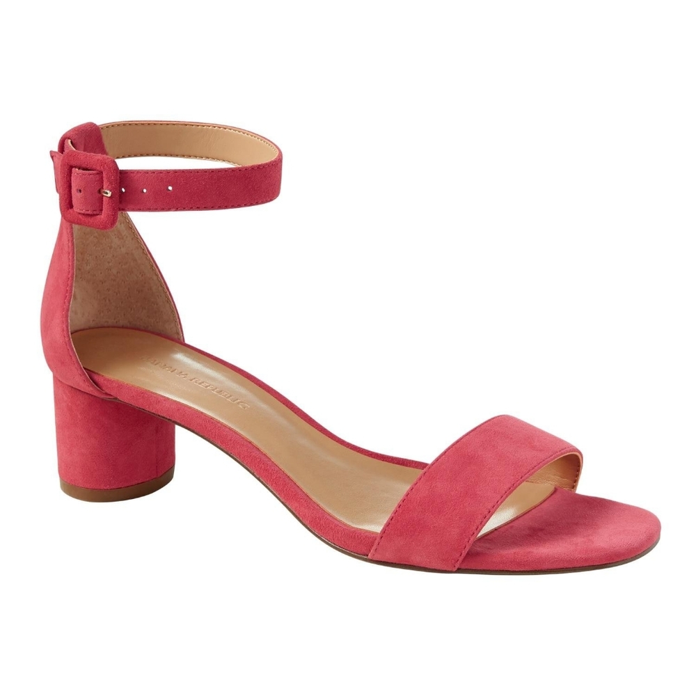 BR Bare Low Bloc suede Sandals 7.5